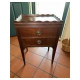 Mahogany 2 drawer stand 18 X 13 X 27
