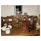 Lot - Koontz quart and Truxton pint milk bottles,