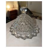 Fostoria American pattern round butter dish