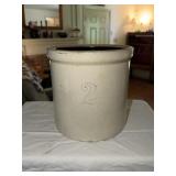 2 Gallon stoneware pottery crock