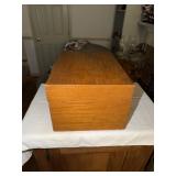Oak file box for index cards 8.75 X 12.5 X 6.5