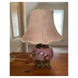 Victorian style floral parlor lamp