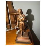 1953 Girl Scouts USA  award copper statue