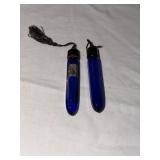 2 Bourjois Evening in Paris cobalt blue glass