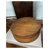 Wooden cheese box marked No 14 and