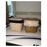2 Longaberger kleenix baskets with liners