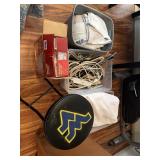 Lot - Folding stool with WV (West Virginia),