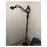 Wrought iron pole lamp