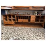 Wooden desk top organizer, pink Fostoria