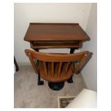 Antique school desk and chair