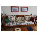 Poplar wood rope bed converted to bench 82' x 27'
