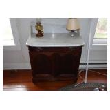 Victorian Walnut and Marble top washstand with