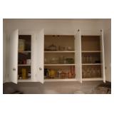 Contents of top kitchen cabinets -