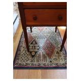 Small blue and red area rug 2' x 3'