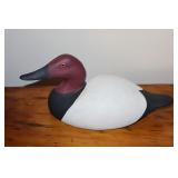 Canvasback duck decoy marked KLM