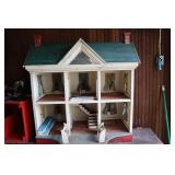Handmade Wooden Doll House with note indicating