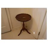 Pie Crust Plant Stand Table 14 3/4' x 21 1/2' T
