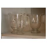 3 Adams and Co. Baltimore Pear Pitchers 9', 8'