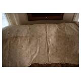 Hand made crochet tablecloth (has some staining)