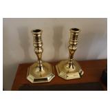 Pair Baldwin 7' brass candlesticks