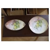 Lot - Rosenthal hand painted apple double handled