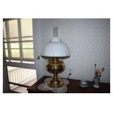 Rayo brass electrified oil lamp