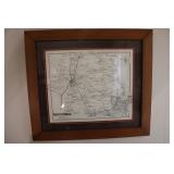 Framed reproduction Snow Hill District 2 map