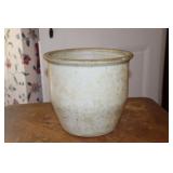 Salt glazed stoneware crock planter unmarked