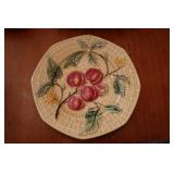 Germany Majolica basket weave plate with Leon D.