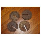 Set 4 counter poise slotted weights for platform
