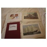 Lot - 4 sketches of Colonial Williamsburg, La