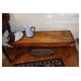Poplar wood bench 42' x 12' x 17.5 Tall