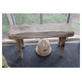 Rustic wooden bench 33' x 8' x 18.5' T