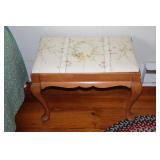 Kling Factories Co. footstool with Queen Anne legs