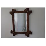 Tramp Art beveled mirror 16X20