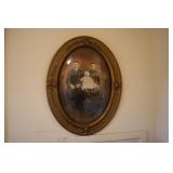 Convex glass picture of family 24 1/2' x 19 3/4'