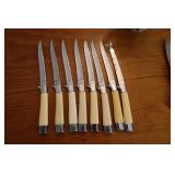 8 Briddell Carvel Hall steak knives with bakelite