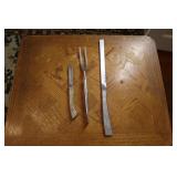Carvel Hall carving knife with fork and a paring