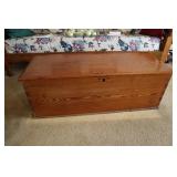 Dove tailed Pine banket chest with candlebox