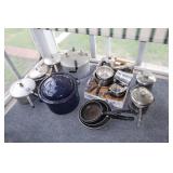 Corner lot porch - Paul Revere Pots, blue