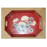 Red Toleware tray