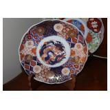 Japanese Imari Scallopped Plate Phoenix