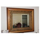 Victorian carved wood mirror 31.5' x 27'