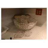 Punch bowl set with ladle and stand