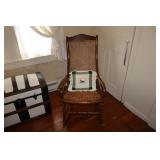 Victorian style Lincoln rocking chair with woven