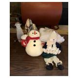 Christmas decorations including Snowmen,