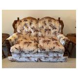 G&R Furniture Co. plush loveseat with wooden frame