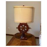 2 Ships wheel table lamps