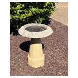 Cement bird bath