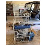 Wire shelving unit with B & D coffee maker